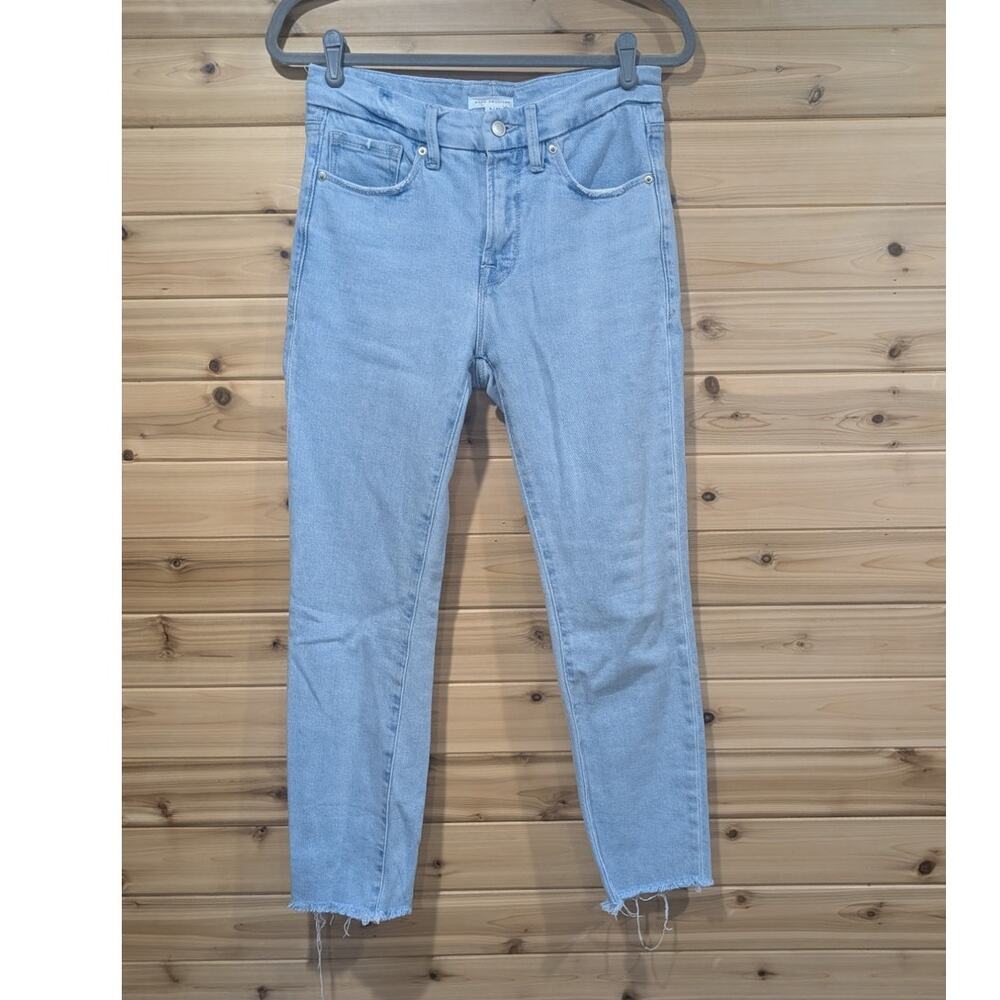 Good‎ American Good Legs Cigarette ankle Jeans 4/27 Light Wash